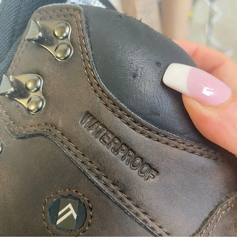 Alpine Design Grand woman brown leather waterproof hiking boots 6.5 - Picture 10 of 14